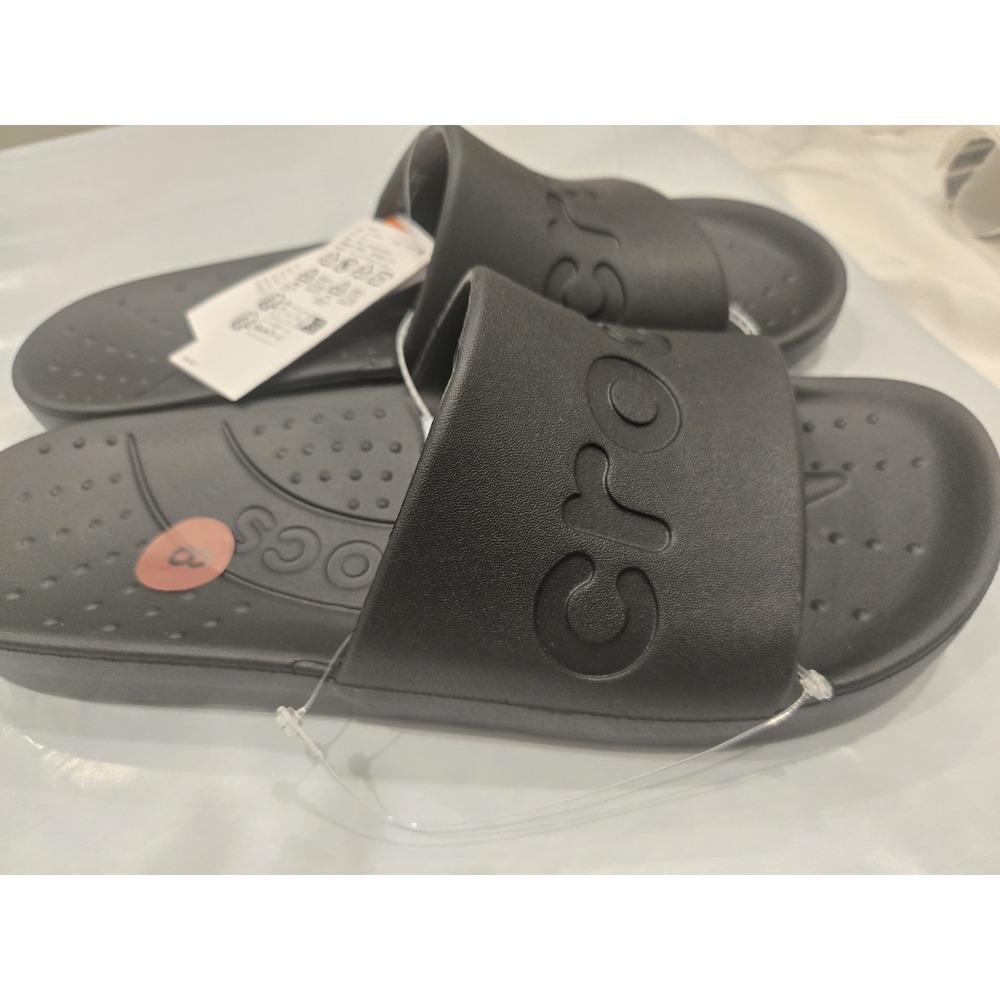Crocs Slide Sandal Mens Size US8 Black NEW with tags.